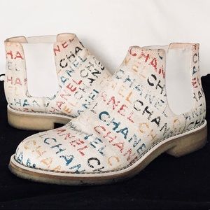 CHANEL Graffiti Pri Toile Multicolored Boots